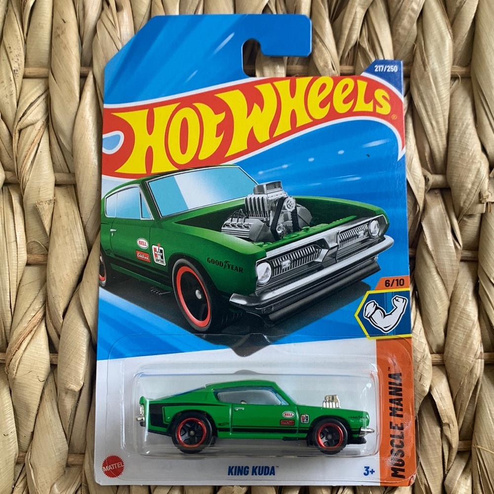 King Kuda Hot Wheels Green Muscle Car Plymouth Barracuda Hotwheels Sport 2025 🆕